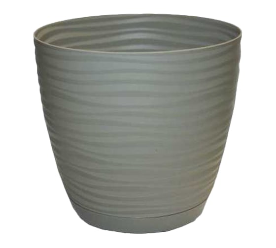 Кашпо с поддоном FormPlastic 3030-055 Sahara petit 17х14 см, 2.4 л, светло-серое 050494