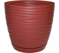 Кашпо с поддоном FormPlastic 3042-057 Sahara petit 26.5х24.5 см, 9.7 л, марсала 058511
