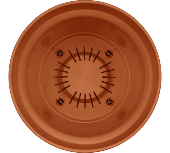 Горшок для цветов Idiland Mint D240 мм, 5 л, с поддоном, терракотовый 221612132/01