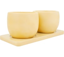 Набор горшков "Дуэт" 0,3л., желтый Вещицы Kras45