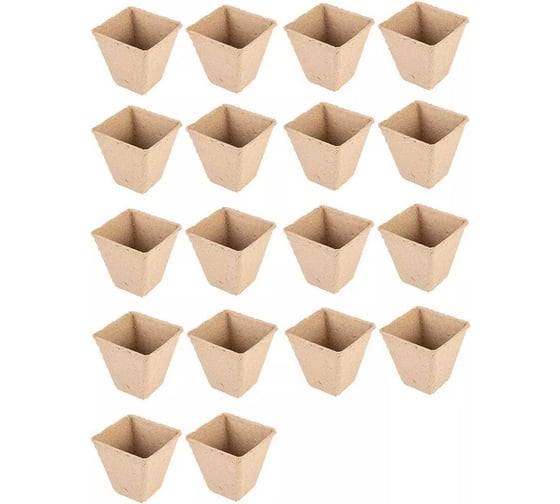 Торфяные кадки для семян VERTO 8x8х7.8 см, 18 шт 15G464