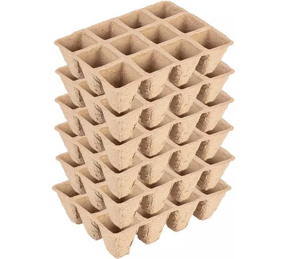 Малые торфяные сажалки VERTO отверстия 3x4, 16x12x4.5 см, 5 шт 15G465