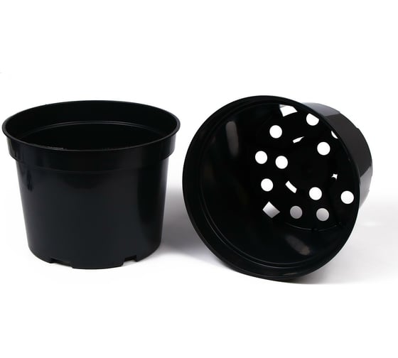 Горшок для рассады Greengo круглый, 10 л, 28х22 см, черный 4862320