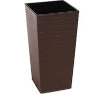 Кашпо с вкладышем LAMELA Sp.z o. 589 FINEZJA dluto 25х25х46 см, мокко 040212