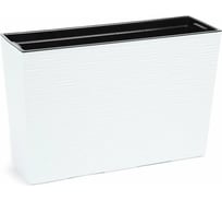 Цветник с вкладышем LAMELA Sp.z o. 631 WERBENA dluto 19х56х36.5 см, белый 044948