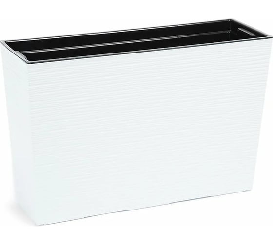Цветник с вкладышем LAMELA Sp.z o. 631 WERBENA dluto 19х56х36.5 см, белый 044948