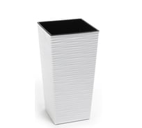 Кашпо с вкладышем LAMELA Sp.z o. 589 FINEZJA dluto 25х25х46 см, белое 041091
