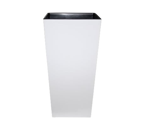 Кашпо с вкладышем LAMELA Sp.z o. 533 FINEZJA 25х25х46 см, белое 040944