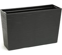 Цветник с вкладышем LAMELA Sp.z o. 631 WERBENA dluto 19х56х36.5 см, графит 049847