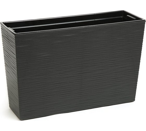Цветник с вкладышем LAMELA Sp.z o. 631 WERBENA dluto 19х56х36.5 см, графит 049847 1