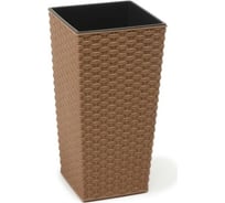 Кашпо с вкладышем LAMELA Sp.z o. 830 FINEZJA ECO dluto 19х19х36 см, натуральное дерево 058884