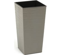 Кашпо с вкладышем LAMELA Sp.z o. 821 FINEZJA ECO rattan 19х19х36 см, серое 058874