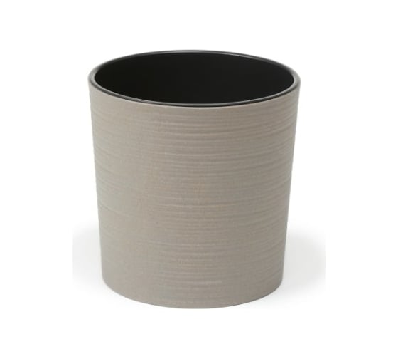Кашпо с вкладышем LAMELA Sp.z o. 842 MALWA ECO dluto 19х19 см, серое 058920