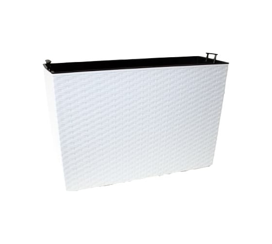 Цветник с вкладышем LAMELA Sp.z o. 629 WERBENA rattan 19х56х36.5 см, белый 039163