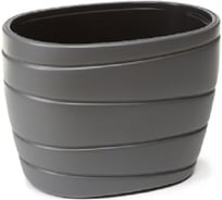 Овальное низкое кашпо LAMELA Sp.z o. 853 PASSA 60х40х43 см, антрацит 062670