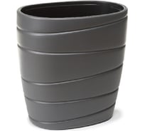 Овальное высокое кашпо LAMELA Sp.z o. 854 PASSA 60х40х60 см, антрацит 062510