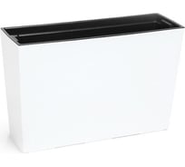 Цветник с вкладышем LAMELA Sp.z o. 564 WERBENA 19х56х36.5 см, белый 039174