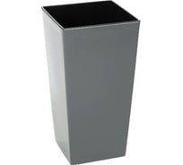 Кашпо с вкладышем LAMELA Sp.z o. 533 FINEZJA 25х25х46 см, антрацит 041090