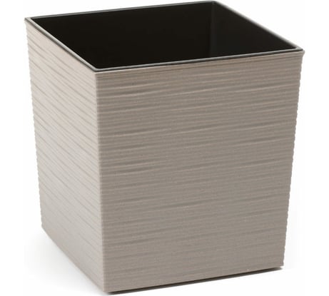 Кашпо с вкладышем LAMELA Sp.z o. JUKA ECO dluto 836 25x25x26 см, серый 058904