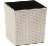 Кашпо с вкладышем LAMELA Sp.z o. JUKA ECO rattan 826 19x19x19.5 см, белый 058891