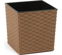 Кашпо с вкладышем LAMELA Sp.z o. JUKA ECO rattan 827 25x25x26 см, натуральное дерево 058897