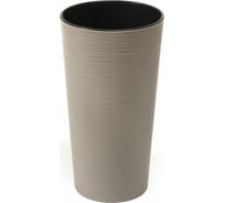 Кашпо с вкладышем LAMELA Sp.z o. LILIA ECO dluto 839 19х36.4 см, серое 058908