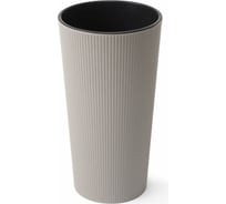 Кашпо с вкладышем LAMELA Sp.z o. LILIA jumper 864 25х47 см, серо-коричневое 061755