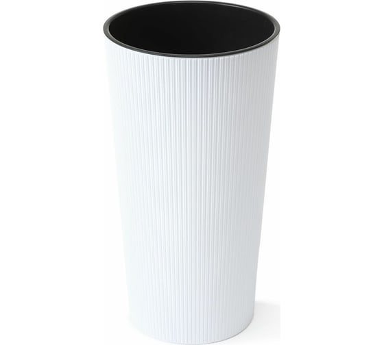 Кашпо с вкладышем LAMELA Sp.z o. LILIA jumper 863 19х36.4 см, белое 062123 1