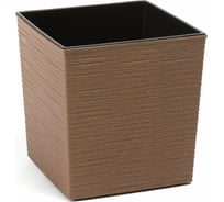 Кашпо с вкладышем LAMELA Sp.z o. JUKA ECO dluto 836 25x25x26 см, натуральное дерево 058905