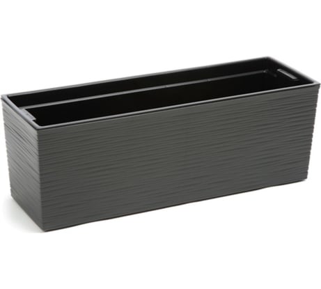 Цветник с вкладышем LAMELA Sp.z o. BEGONIA dluto 627 19х56х19.5 см, графит 050728
