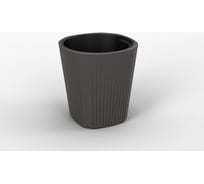 Кашпо с вкладышем LAMELA Sp.z o. MUZA 886 низкое, 39х41 см, антрацит 062883