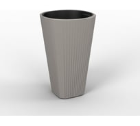 Кашпо с вкладышем LAMELA Sp.z o. MUZA 887 среднее, 39х61 см, серо-коричневое 062525