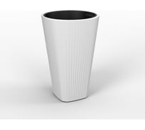 Кашпо с вкладышем LAMELA Sp.z o. MUZA 887 среднее, 39х61 см, белое 062521