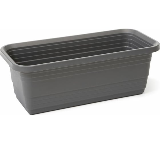 Балконное кашпо LAMELA Sp.z o. BONA 808 40х18х14.5 см, антрацит 062894 1