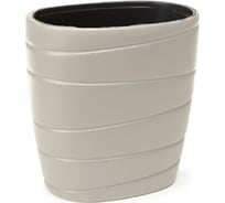 Овальное низкое кашпо LAMELA Sp.z o. 853 PASSA 60х40х43 см, кремовое 062879