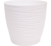 Кашпо с поддоном IDEA ДЮНА 220 мм, 5.5 л Белый М 3070