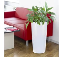 Кашпо круглое с вкладышем IDEA ПИЛАР 390х750 мм 23/69 л Белый М 3088