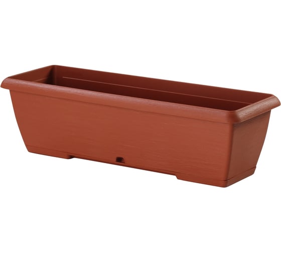 Балконный ящик с поддоном PLASTECNIC S.p.A. 7105489907 TERRAE BOX 100х20х16.7 см, 21.1 л, терра 063199 1