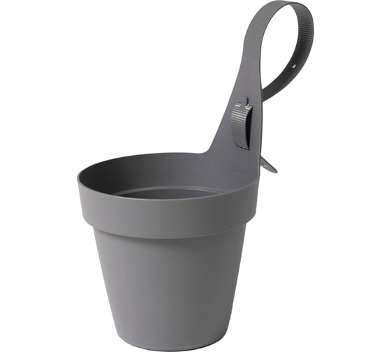 Кашпо PLASTECNIC S.p.A. 7107761851 MY MOOD 18.4х16.8 см, 2.8 л, SMOKE GREY 059682 1
