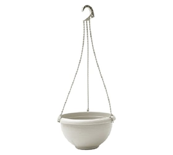 Подвесное кашпо с поддоном PLASTECNIC S.p.A. 7107753551 TERRAE BASKET 35х18.5 см, 9.7 л, белое 063189 1