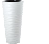 Кашпо с вкладышем FormPlastic Sahara SLIM 2724 011 40х78 см, 63 л, белое 044957