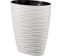 Кашпо с вкладышем FormPlastic Sahara ELIPSA 3116 011 59.2х40х59.6 см, 85 л, белое 062266