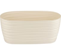 Кашпо с поддоном FormPlastic Sahara petit 3110 001 27х13х11.85 см, 2.65 л, кремовое 050497