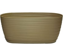 Кашпо с поддоном FormPlastic Sahara petit 3110 002 27х 13х11.85 см, 2.65 л, кофе 050498