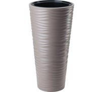 Кашпо с вкладышем FormPlastic Sahara SLIM 2723 051 30х57 см, 25 л, жемчужно-коричневое 044955