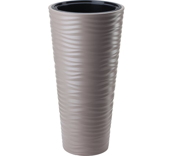 Кашпо с вкладышем FormPlastic Sahara SLIM 2723 051 30х57 см, 25 л, жемчужно-коричневое 044955