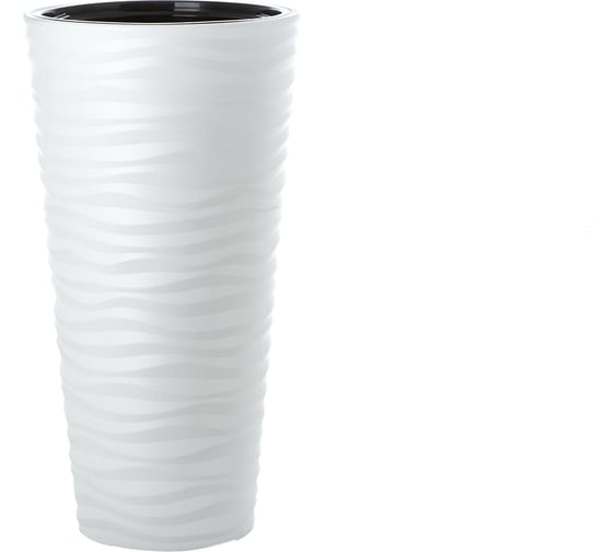 Кашпо с вкладышем FormPlastic Sahara SLIM 2723 011 30х57 см, 25 л, белое 044953