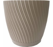 Кашпо с поддоном FormPlastic MIKA 4570 051 19х17.23 см, 3.55 л, жемчужно-коричневое 062260