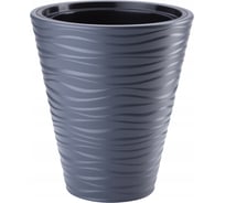 Кашпо с вкладышем FormPlastic Sahara 2722 014 40х44 см, 32 л, антрацит 043744