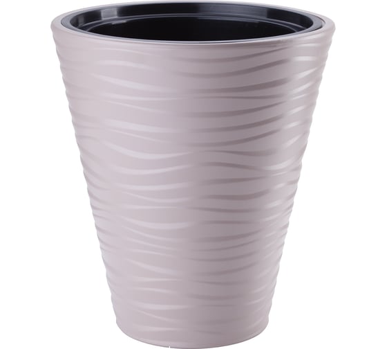 Кашпо с вкладышем FormPlastic Sahara 2721 051 35х40 см, 21 л, жемчужно-коричневое 043738 1
